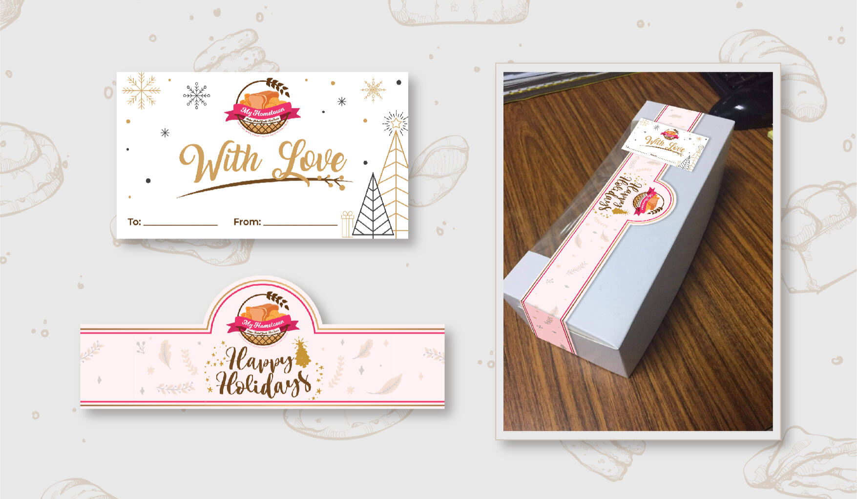 MHT Christmas Belly Wrap Box & Card